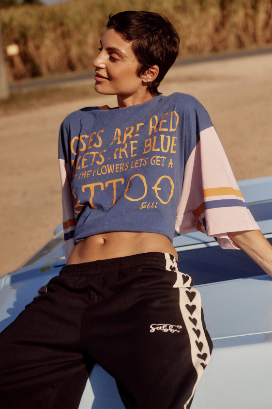 The Tattoo and Roses Tee - Blue