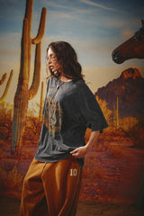 The Very Oversized Buck Yeah Tee- Black