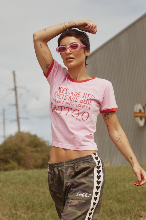 The Raving Hearts Mid Length Shorts - Camo