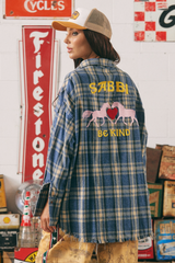 The Horse Power Flannel Shirt - Blue