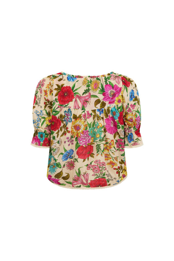 Valley of the Dolls Short Sleeve Blouse - Opal