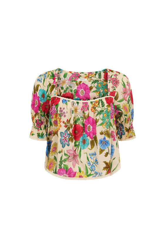 Valley of the Dolls Short Sleeve Blouse - Opal