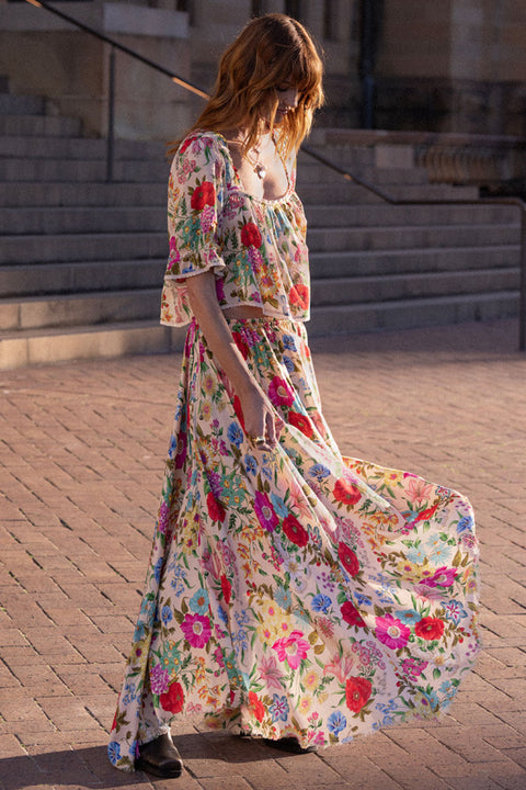 Valley of the Dolls Maxi Skirt - Opal