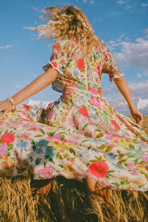 Valley of the Dolls Maxi Skirt - Opal