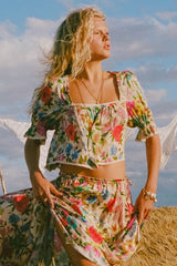 Valley of the Dolls Short Sleeve Blouse - Opal