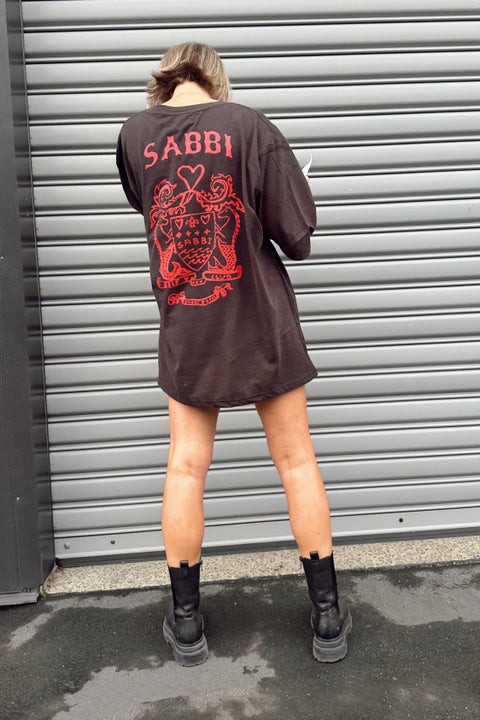 Racing Badges Very Oversized Tee - Black