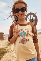 Kids Be You Raglan Tee - Brown