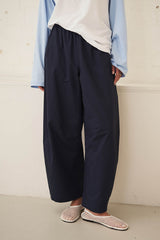 Bella Barrel Pants - Navy