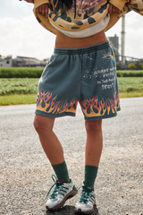 Flaming Black Shorts