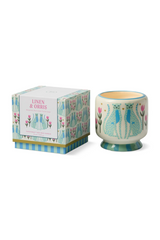 Paddywax A Dopo Blue Cheetah Ceramic Candle -Linen & Orris