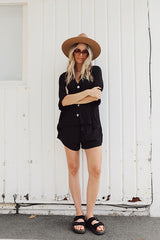 Paperbag Boxer Shorts - Black Fujiette
