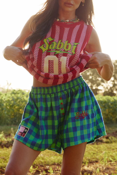 The Boxer Short - Be Youtiful Green Check