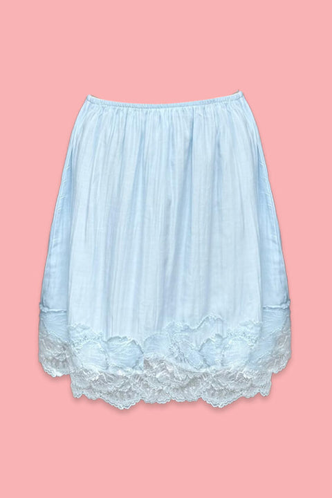 Micro Mini Lace Skirt - Baby Blue