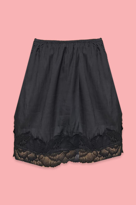 Micro Mini Lace Skirt - Black