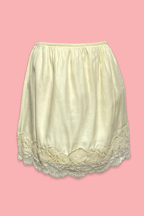 Micro Mini Lace Skirt - Lemon