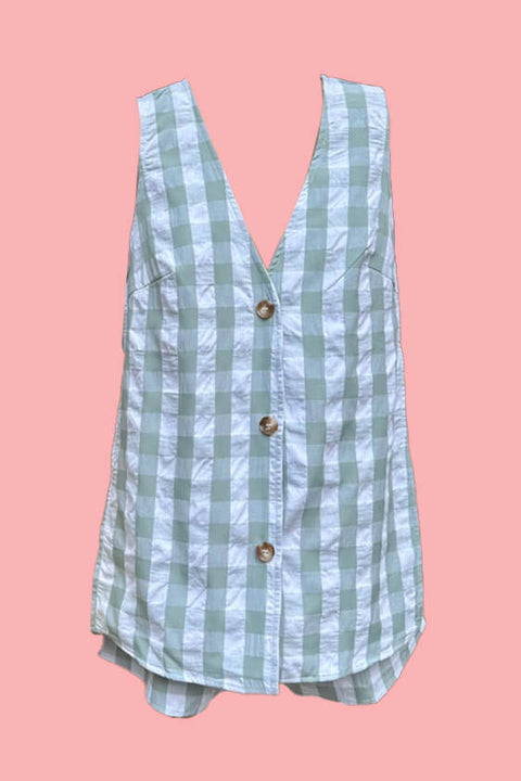 Summer Sage Gingham Panel Set