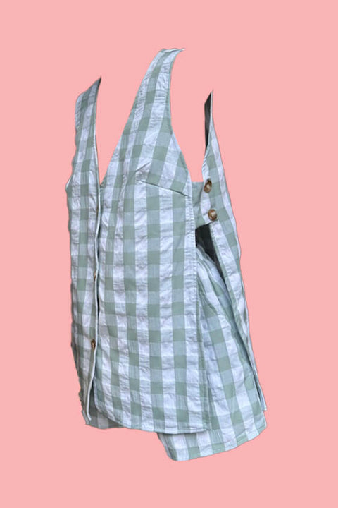 Summer Sage Gingham Panel Set