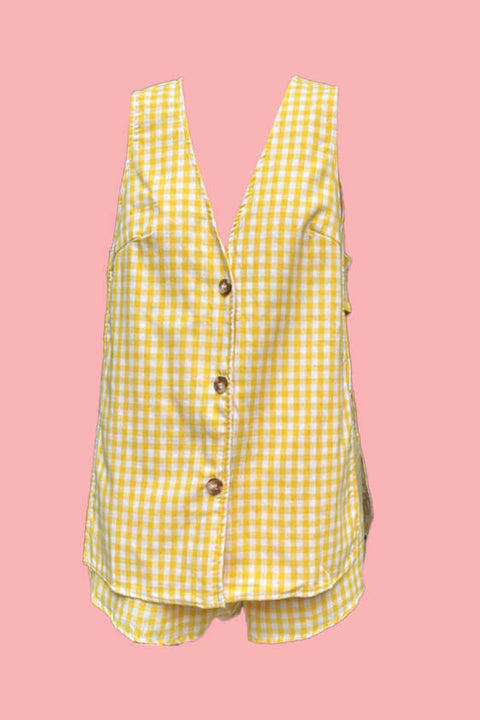 Little Miss Sunshine - Yellow Gingham Panel Set