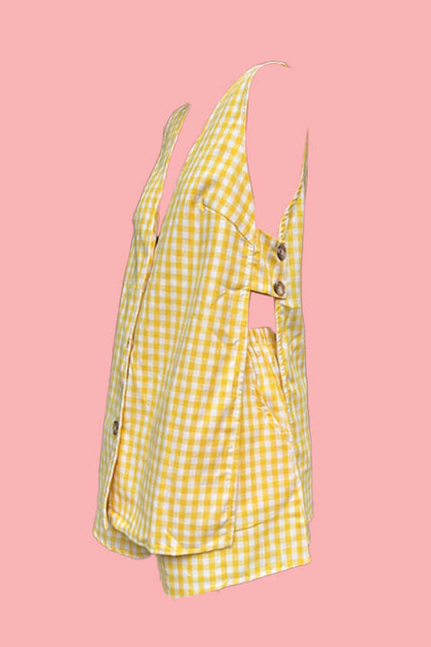 Little Miss Sunshine - Yellow Gingham Panel Set