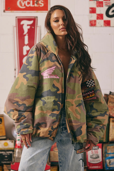Be Kind Bomber Jacket - Camo
