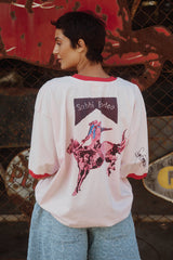 The Very Oversized Champagne Cowgirl Tee - Soft Pink