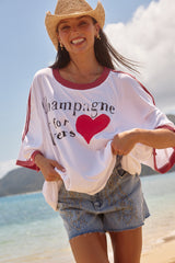 Champagne Is For Lovers Tee - Off White