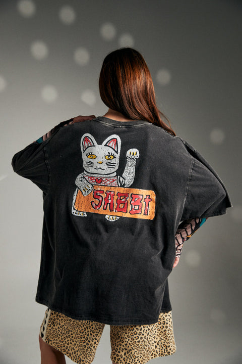 The Champagne Tattoo Tee - Black