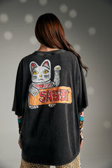 The Champagne Tattoo Tee - Black