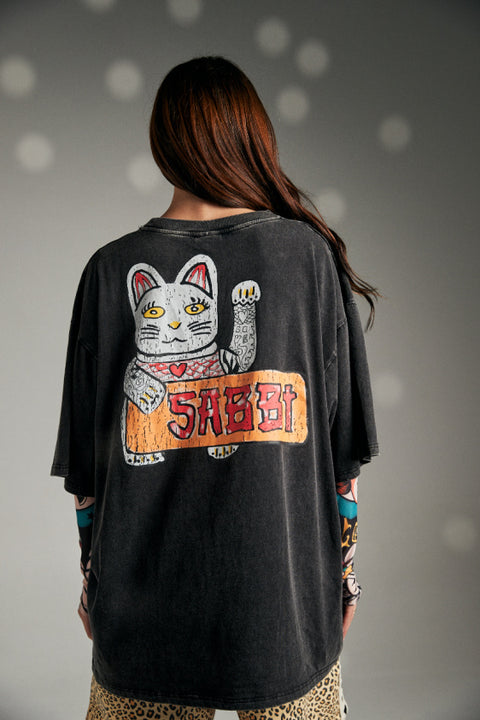 The Champagne Tattoo Tee - Black