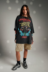 The Champagne Tattoo Tee - Black
