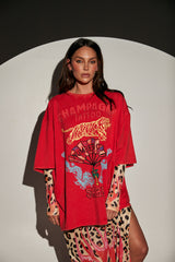 The Champagne Tattoo Tee - Red