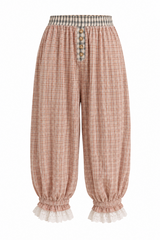 Check Cotton Bloomers – Taupe Multi