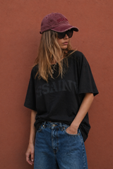 SŚAINT Logo Cap Cherry Acid Wash