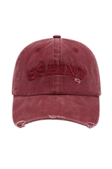SŚAINT Logo Cap Cherry Acid Wash