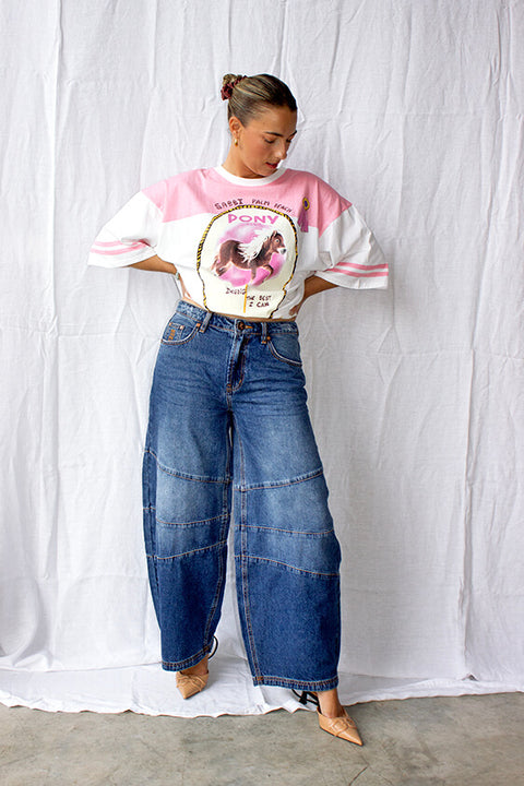 The Boyfriend Fit Pony Club Tee - Pink