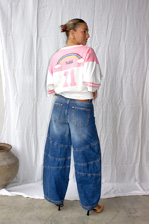 Deep Pacifica Barrel Mid Waist Denim Jean