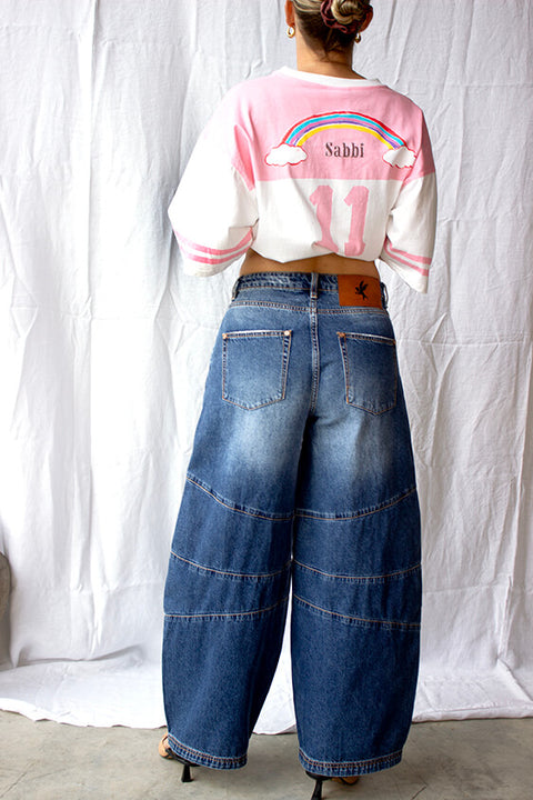 Deep Pacifica Barrel Mid Waist Denim Jean
