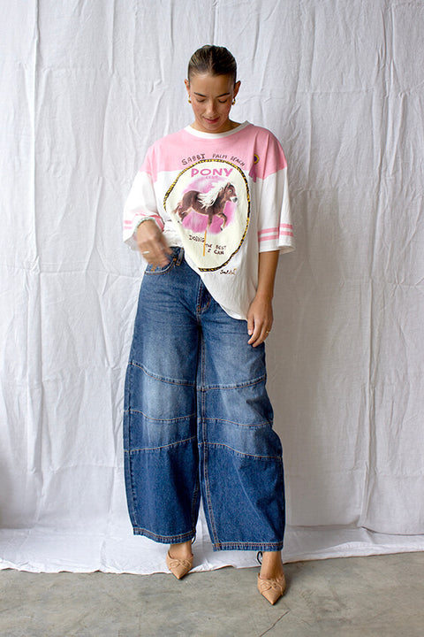 The Boyfriend Fit Pony Club Tee - Pink