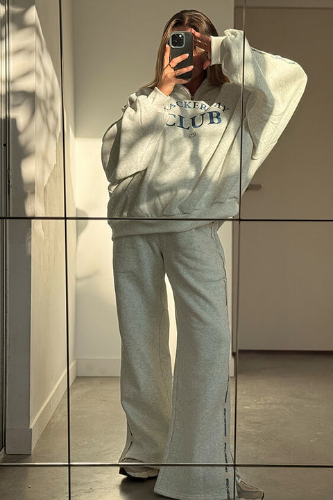 PRE-ORDER Cloud Quarter Zip Sweater - Grey Marle