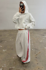 SSAINT Barrel Trackpant Grey/Red