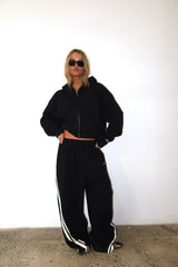 SSAINT Cropped Hoodie Black/Butter