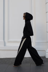 SSAINT Cropped Hoodie Black/Butter