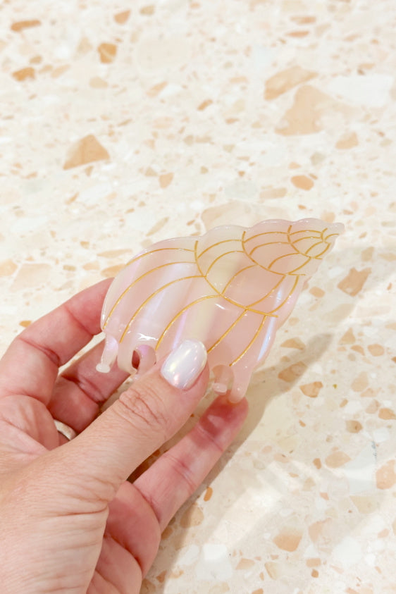 Conch Pearl Shell Claw Clip