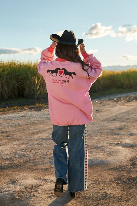 I Love Country Music Crew - Pink