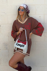 Cowgirl Tassel Beaded Bag