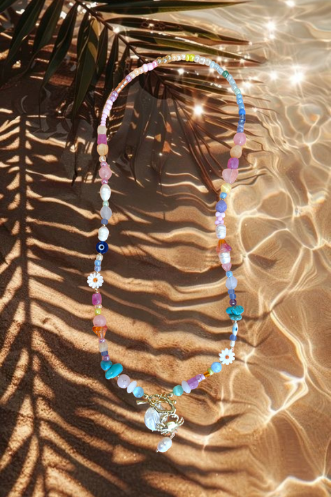Rainbow Crab Fob Necklace