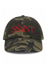 SŚAINT Camo Dad Cap- Cherry Red