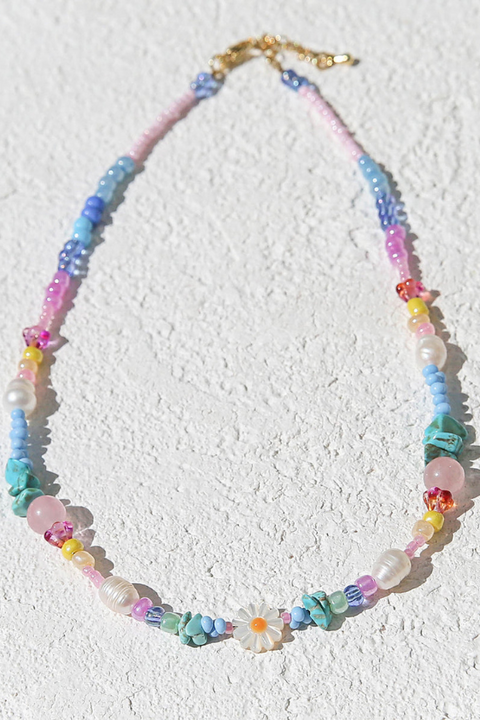 Rainbow Daisy Necklace