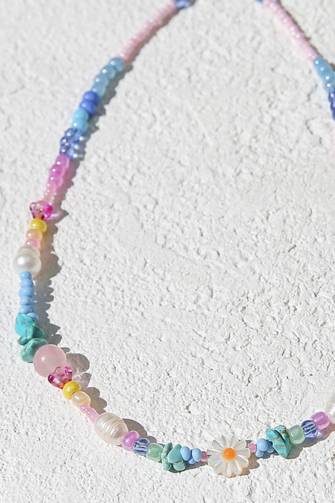 Rainbow Daisy Necklace