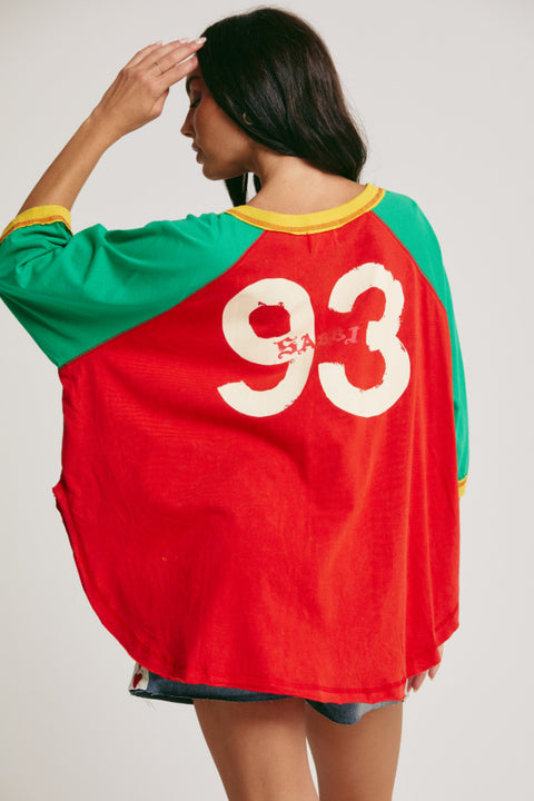 The Raglan Dance Tee - Red